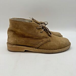 Clarks Originals Chukka Boots Women's 8 Tan Suede Lace Up Crepe Sole Desert Shoe